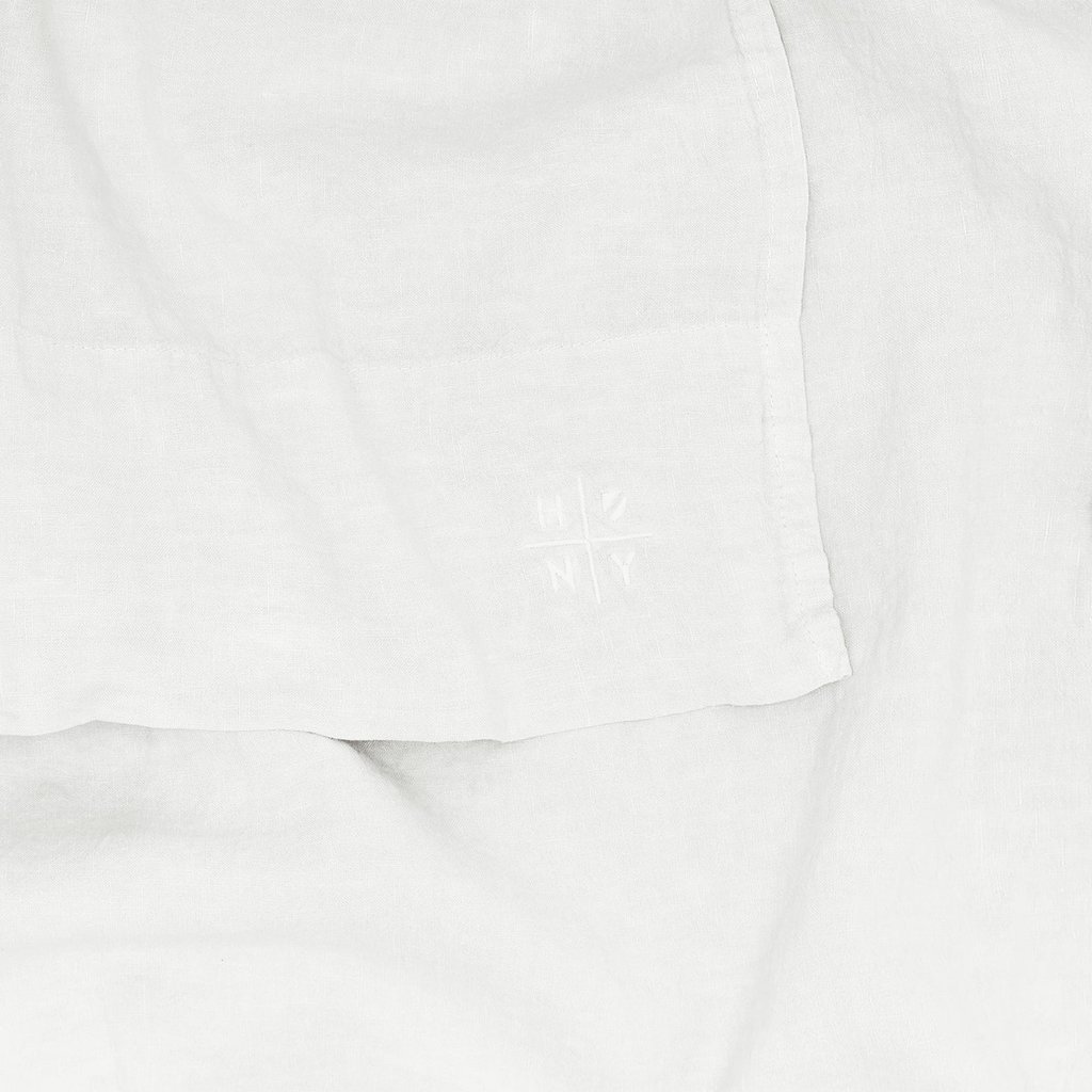 Hawkins New York Simple Linen Sheets, King, White