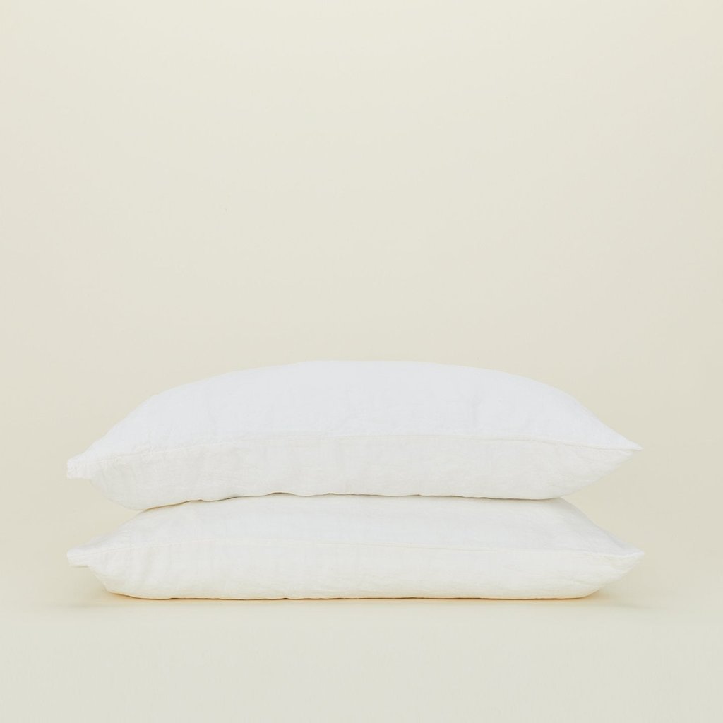 Hawkins New York Simple Linen Sheets, King, White