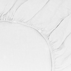 Hawkins New York Simple Linen Sheets, Queen, White