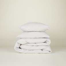 Hawkins New York Simple Linen Duvet Cover, King, Light Grey