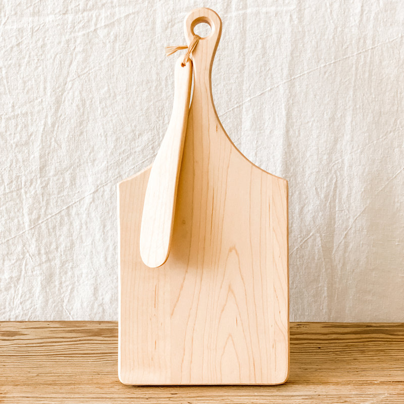 Mini Cheese Board w/Spreader - Maple