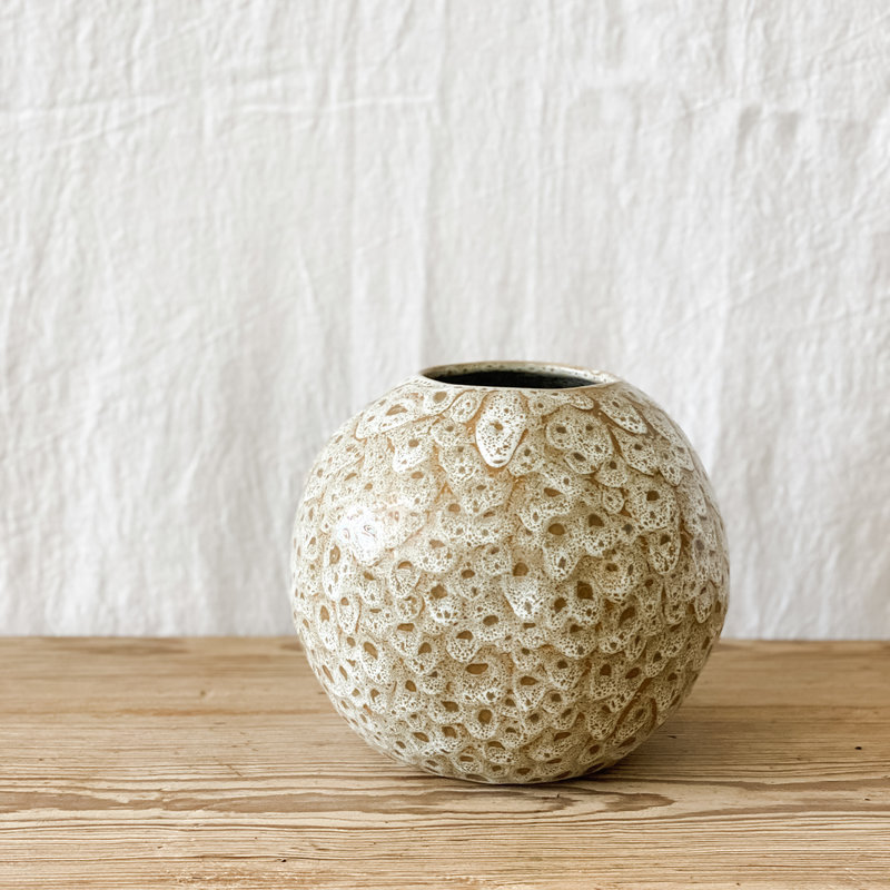 Large Sphere Vase - Speckled Brown