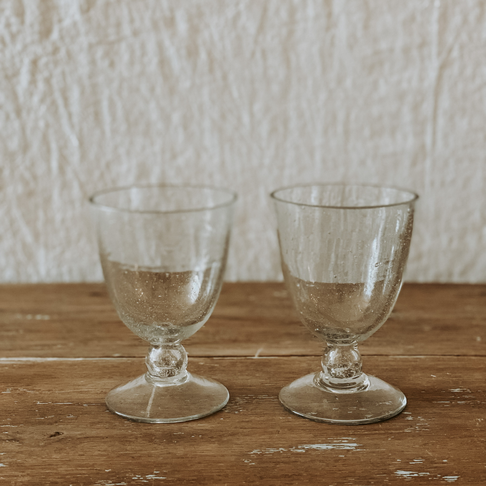 Bubble Glass Set of 2 - Olive + Rose