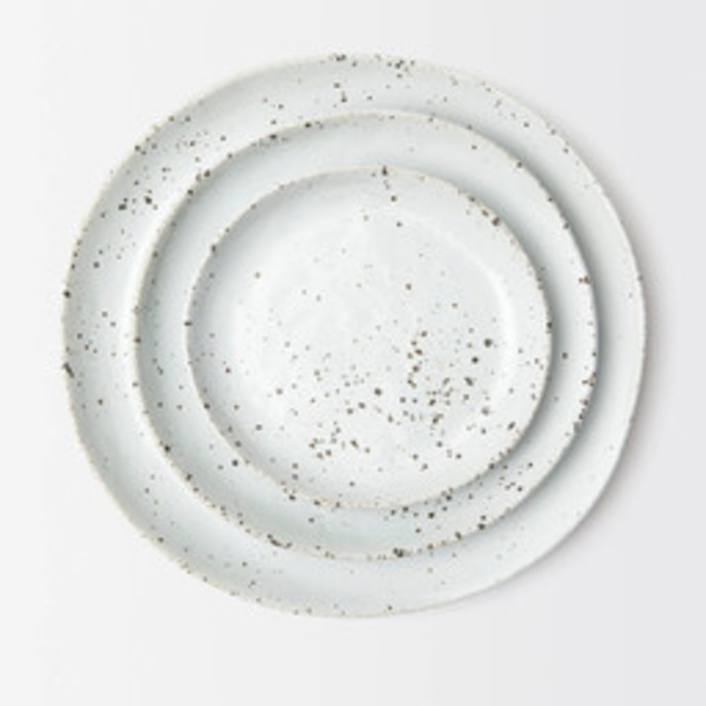 Blue Pheasant Marcus Salt Glaze Dinner Plate in White
