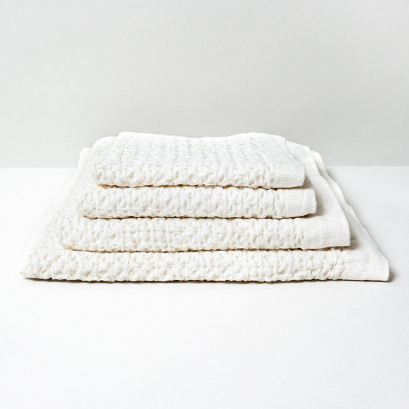 KONTEX Kontex Lattice Linen Bath Towel, Ivory