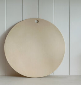 Round Charcuterie Board, Large - Cream Glaze