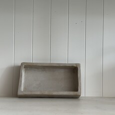 Geri Biehl Thick Rectangle Tray - Matte Cement Glaze