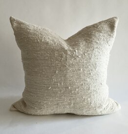 Chunky Wool Throw Pillow, Ivory, 24"x24"
