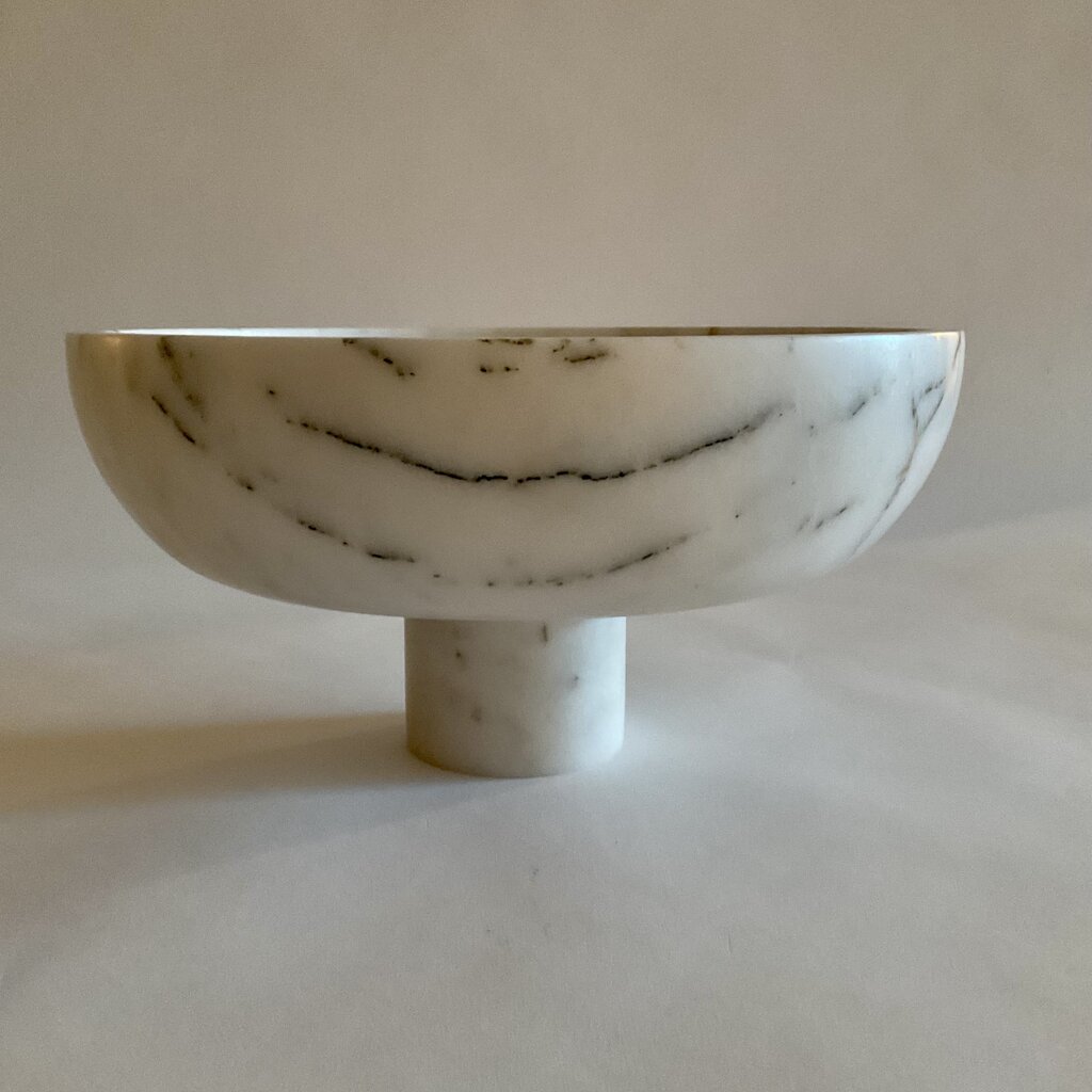 HAAND Craft Marble Pedestal Bowl, Large