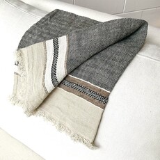 Libeco Belgian Guest Towel - Beeswax Stripe