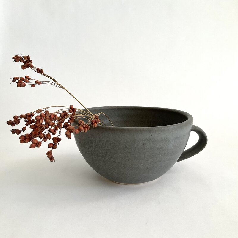 Sheldon Ceramics Farmhouse Latte Mug - Charcoal