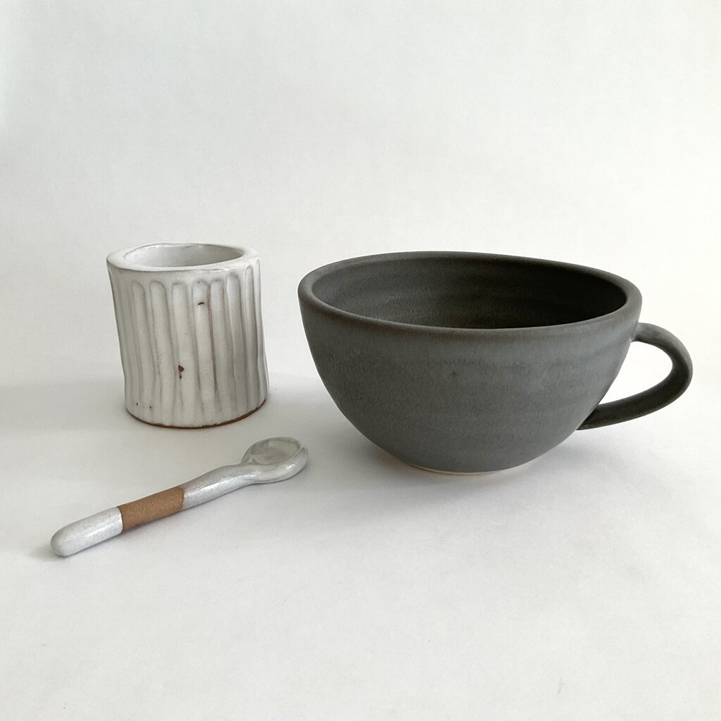 Sheldon Ceramics Farmhouse Latte Mug - Charcoal
