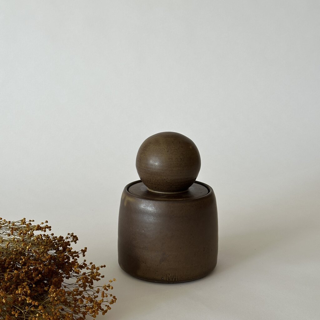 MH Ceramic Studio Stash Pot- Olive Green, Large