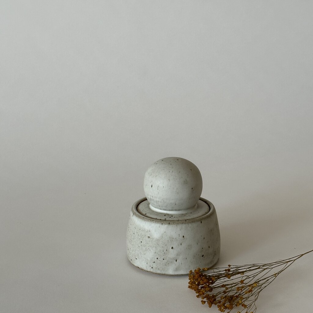 MH Ceramic Studio Stash Pot- Alabaster White, Small