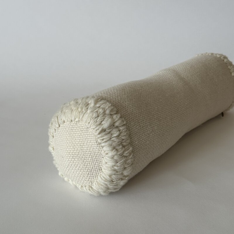 Treko Bolster Pillow- White Chain, 6" x 19"