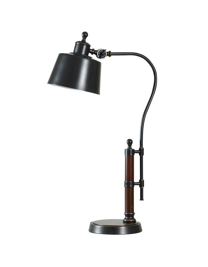 Wood And Metal Adjustable Pharmacy, Stylecraft Home Collection Table Lamps