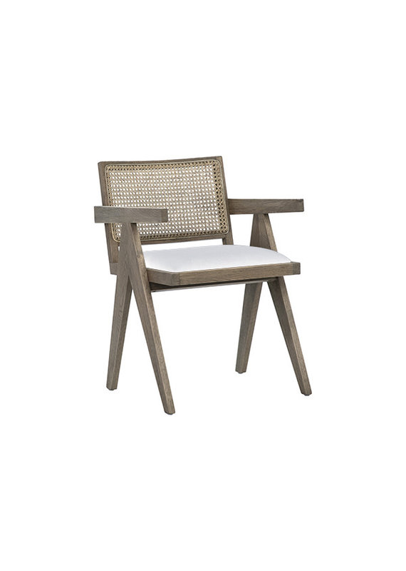 Dovetail Ocampo Dining Chair (Grey Wash and White)