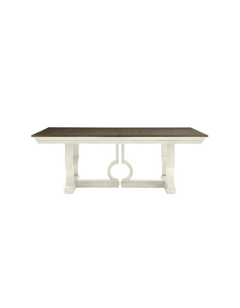 Stanley Coastal Living (Oasis) Moonrise Pedestal Dining Table in Saltbox White with Grey Birch Top (527-21-36)