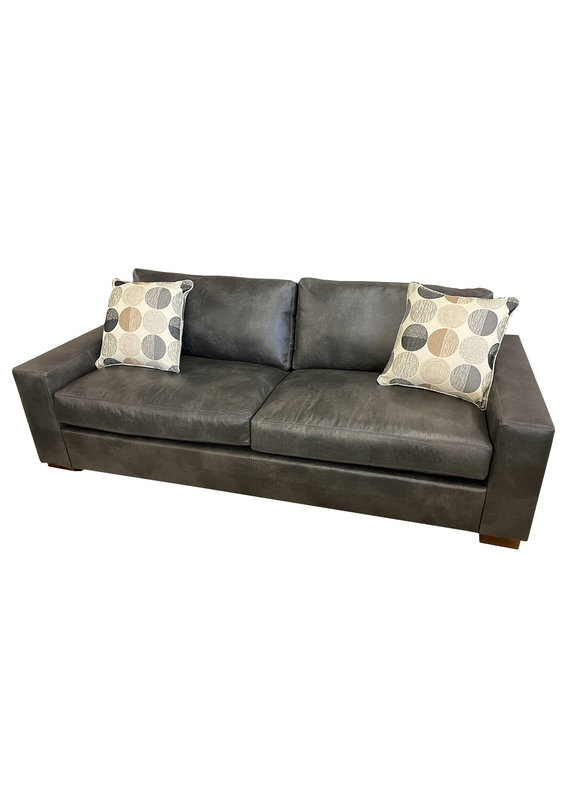 Stone & Leigh Penelope Leather Sofa in Revelation Steel