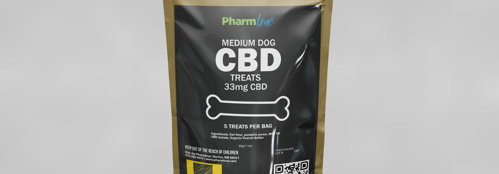 Hemp Dog Treats: Medium 33mg CBD