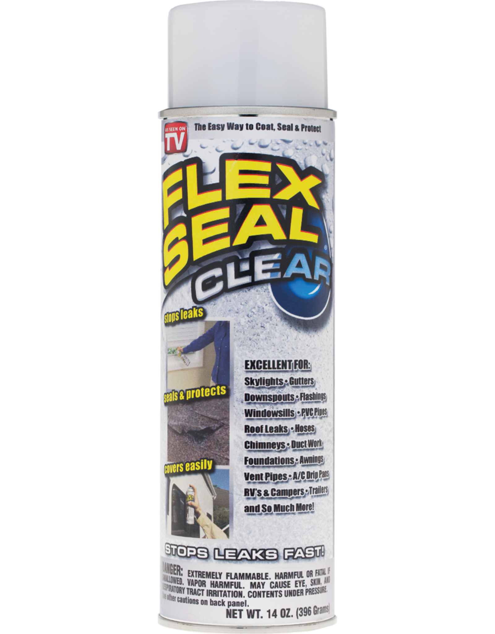 Flex Seal Flex Seal FSCL20 Rubber Sealant Clear, 14 oz Aerosol Can