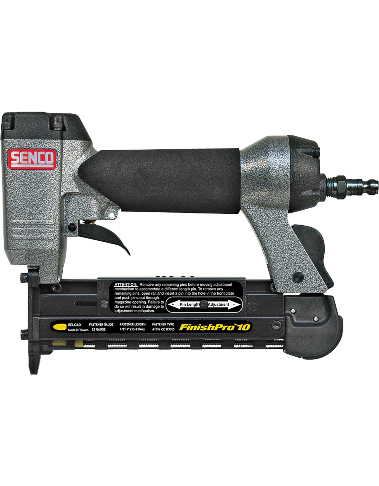 Senco SENCO FinishPro 8F0001N Headless Pin Nailer, 1/4 in Air Inlet, 100 Magazine, Nail Fastener 23 gauge