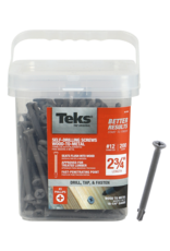 Teks Teks 21386 Self-Tapping Roofing Screw, #12 Thread, Fine, #3 Drive, Drill Point*
