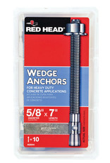 Red Head RED HEAD 02044 Wedge Anchor, Steel, Zinc