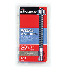 Red Head RED HEAD 02044 Wedge Anchor, Steel, Zinc