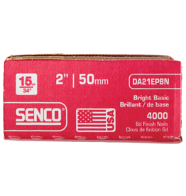 Senco SENCO DA21EPBN Finish Nail, 2 in L, 15 ga, Bright Basic