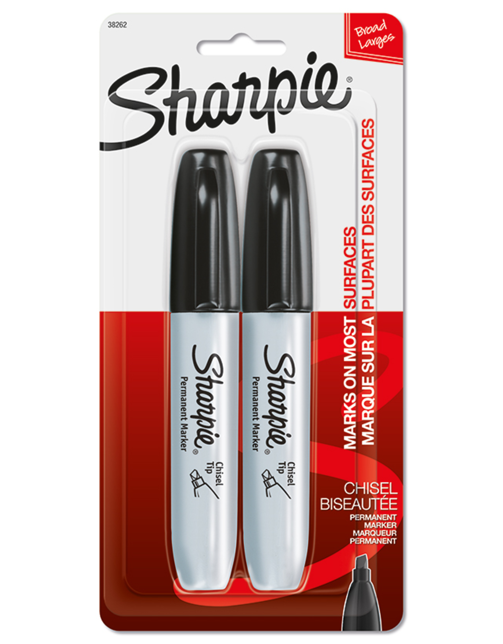 Sharpie Sharpie 38262PP Permanent Marker, Large Chisel Black Lead/Tip*