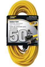 Powerzone Powerzone OR500830 Extension Cord, 12 AWG, Yellow Jacket, 50 ft L*