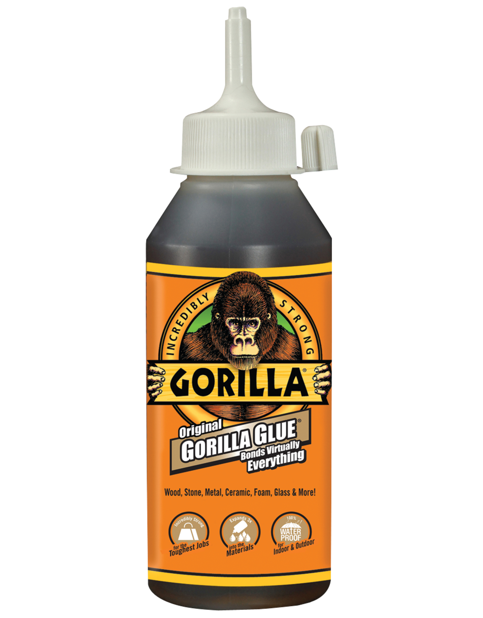 Gorilla Gorilla 5000806 Glue, Brown, 8 oz Bottle*