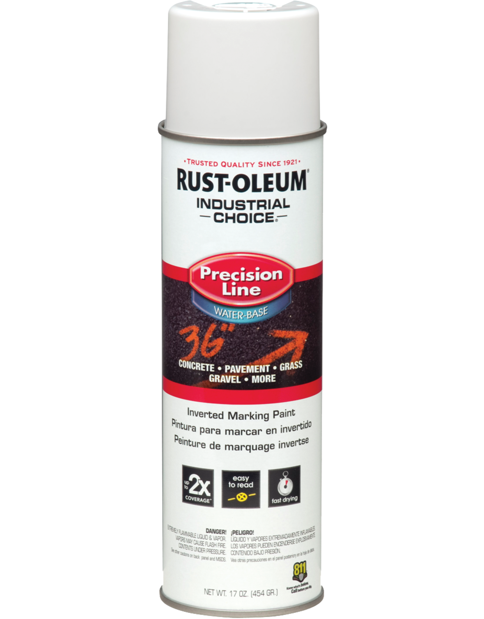 Rust-oleum RUST-OLEUM INDUSTRIAL CHOICE 203039 Marking Paint, White, 20 fl-oz Aerosol Can