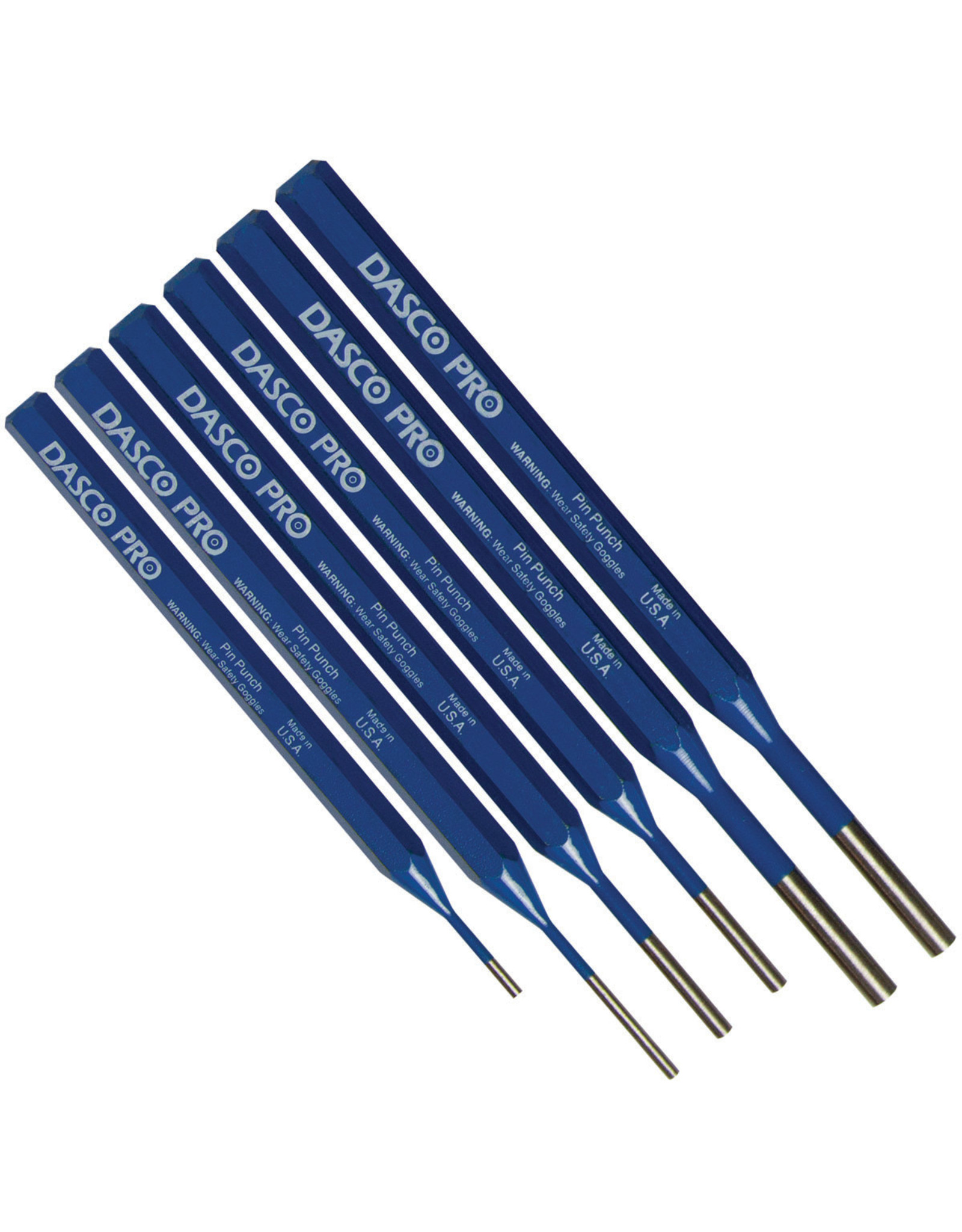 Dasco DASCO PRO 22 Pin Punch Kit, Steel, Blue, 6-Piece*