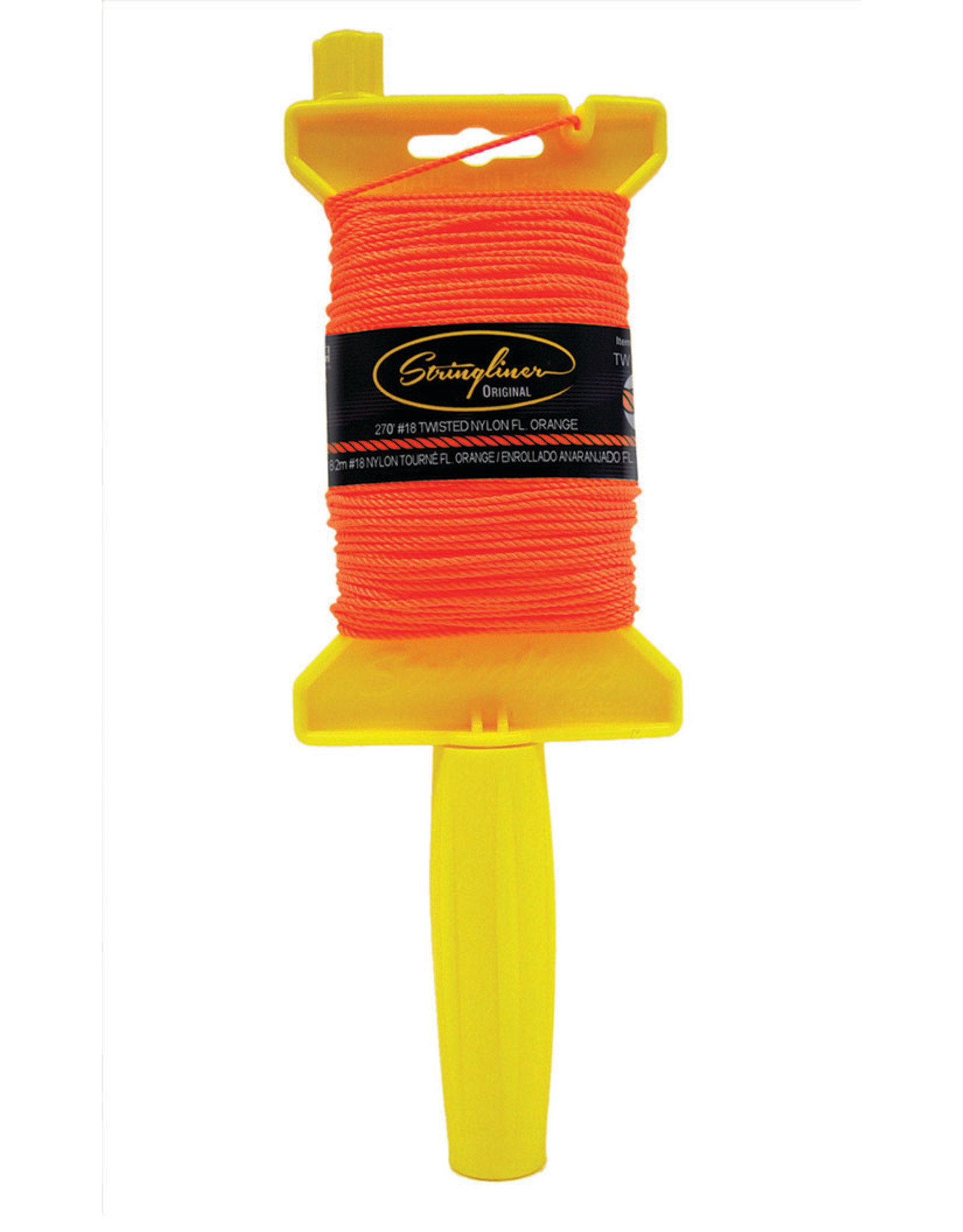 Stringliner Stringliner 11706 Line Reel, 500 ft L Line, Fluorescent Orange Line*