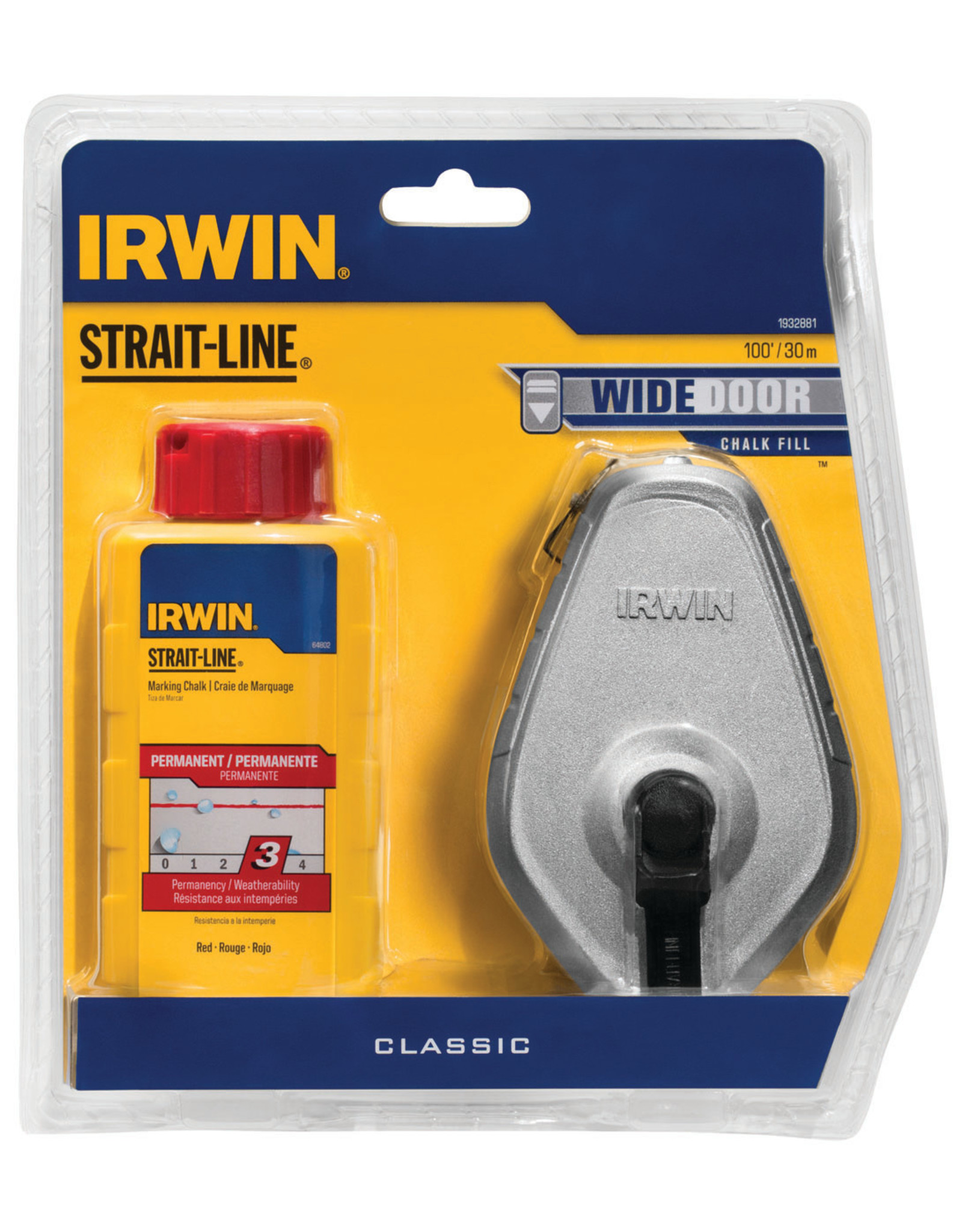 Irwin IRWIN 1932881 Chalk Reel, 2 oz Chalk, 100 ft L Line