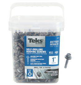 Teks Teks 21418 Self-Tapping Roofing Screw, #12 Thread, Coarse, Drill Point*