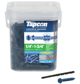 Tapcon Buildex Tapcon 24520 Concrete Screw Anchor, 1/4 in Drive*