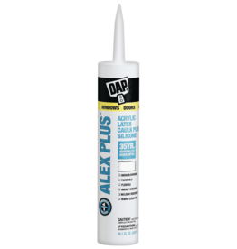 DAP DAP ALEX PLUS 18156 Acrylic Latex Caulk with Silicone, Clear, 10.1 fl-oz Cartridge*