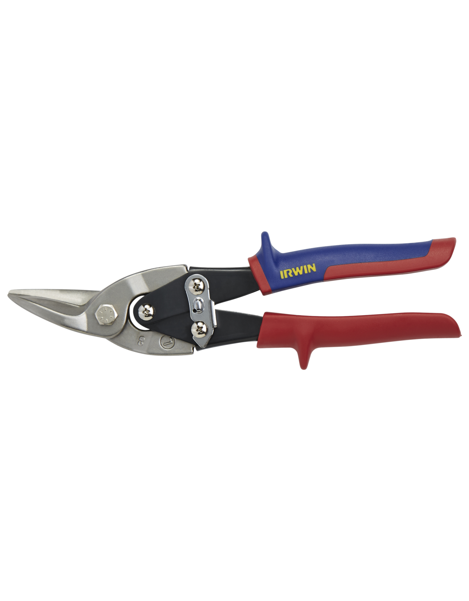 Irwin IRWIN 2073111 Aviation Snip, 1-5/16 in Length of Cut, Steel Blade, Red Handle, 10 in OAL*