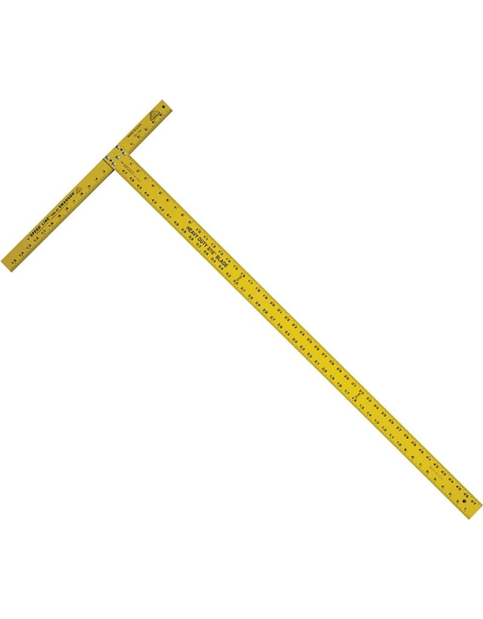 Swanson Swanson TD124 Wallboard Square, 47-7/8 in L, Aluminum, Yellow