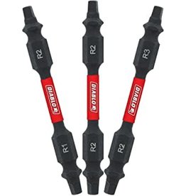 Diablo 2-1/2 in. Double-Ended Square Drive Bit Assorted Pack (3-Piece)