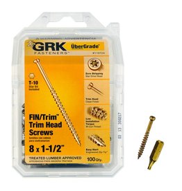 GRK GRK #8 x 1-1/2-in Yellow Polymer Trim Interior Wood Screws