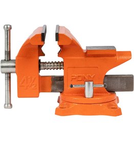 Pony Jorgensen Pony Tools 24545 4-1/2in. Light Duty Bench Vise with Swivel Base, Orange