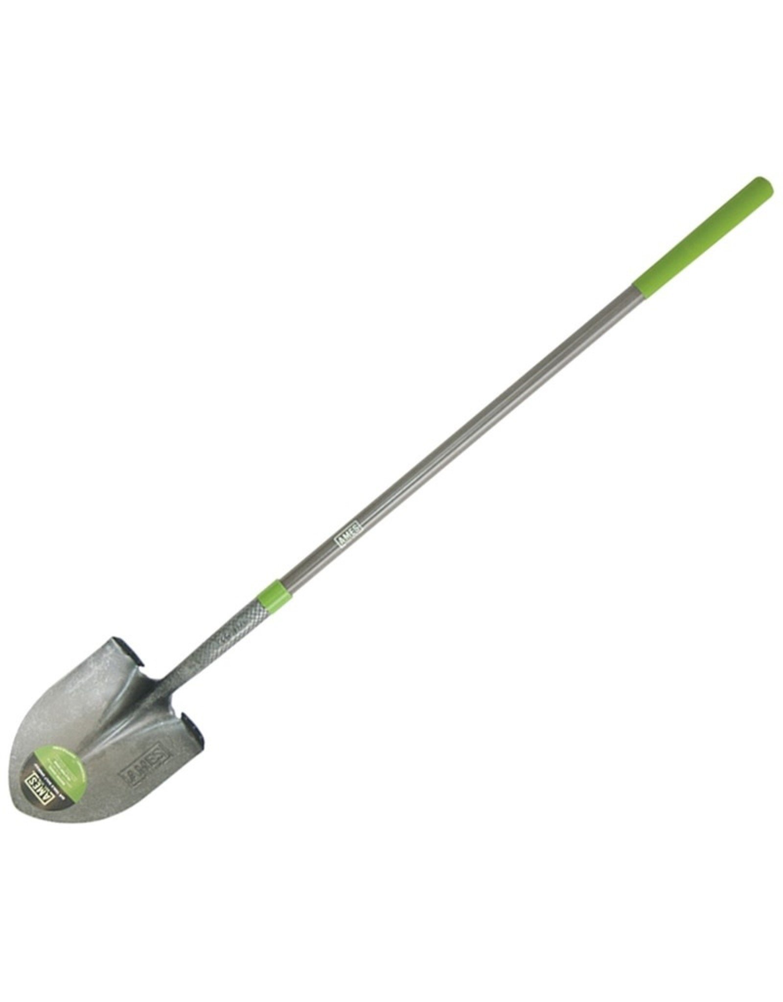 Ames AMES 25332100 Shovel with Crimp Collar, 8-3/4 in W Blade, Steel Blade, Fiberglass Handle, Long Handle, 48 in L Handle*