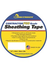 Perma R Products PERMA R PRODUCTS Contractor Pro Grade 18755 Sheathing Tape, 50 m L, 48 mm W, Polypropylene Backing, White