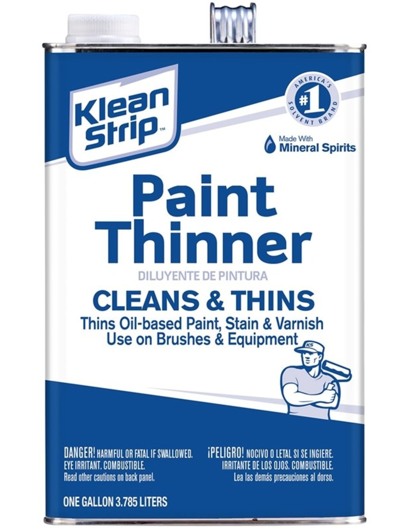 Klean Strip Klean Strip GKPT94002P Paint Thinner, Liquid, Free, Clear, Water White, 1 gal, Can*