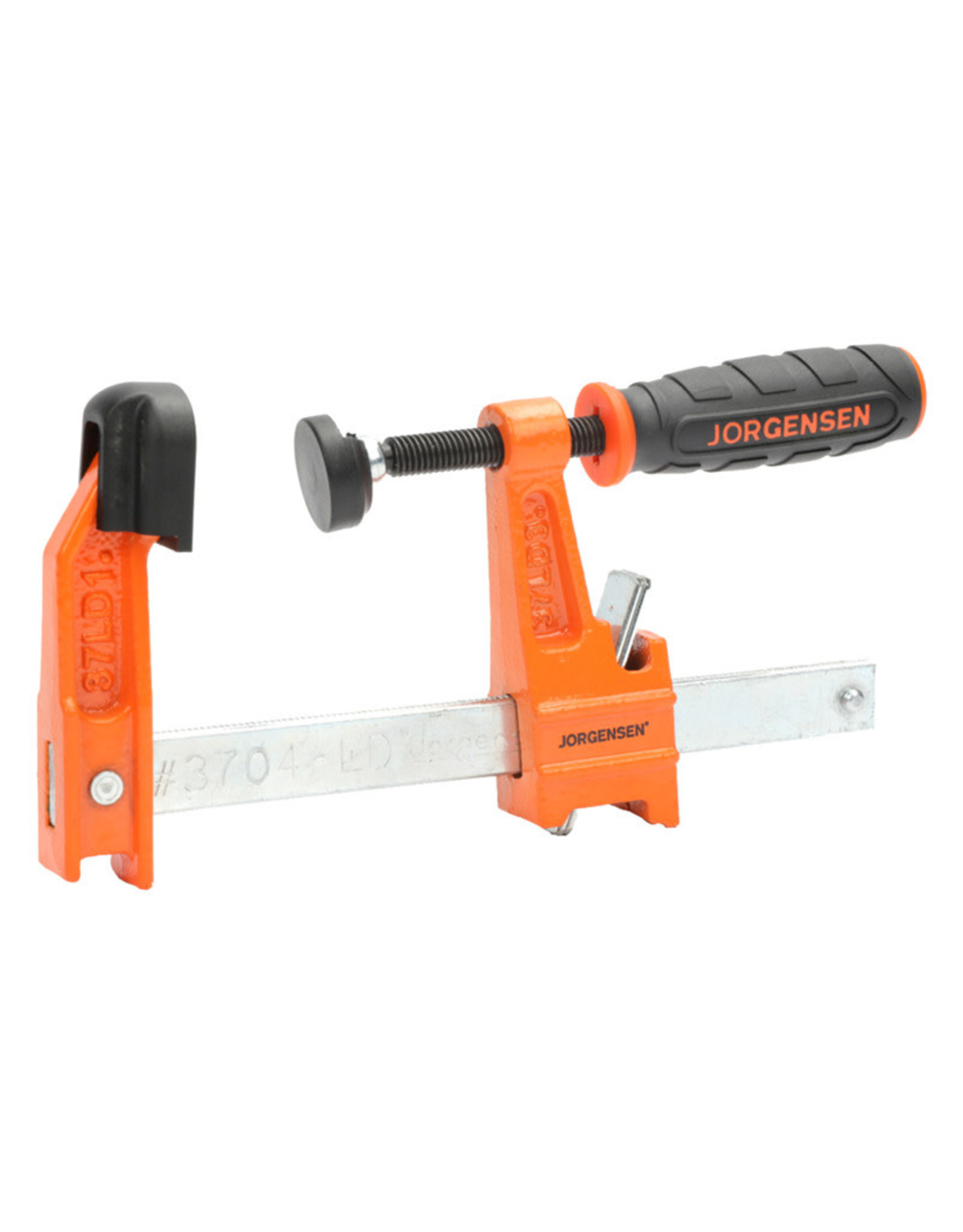 Pony Jorgensen JORGENSEN 3704-LD Light-Duty Bar Clamp, 300 lb, 4 in Max Opening Size, 2 in D Throat, Steel Body