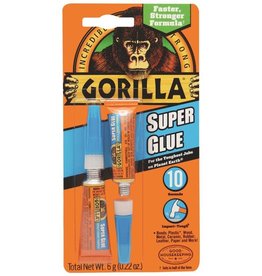 Gorilla Gorilla 7800109 Super Glue, Liquid, Irritating, Straw/White Water, 3 g Tube